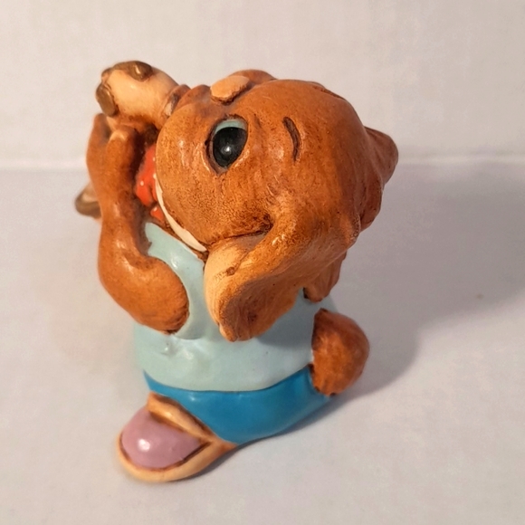 ๐ Adorable Vintage Teddy Bunny Rabbit England Stoneware Figurine - Picture 2 of 4
